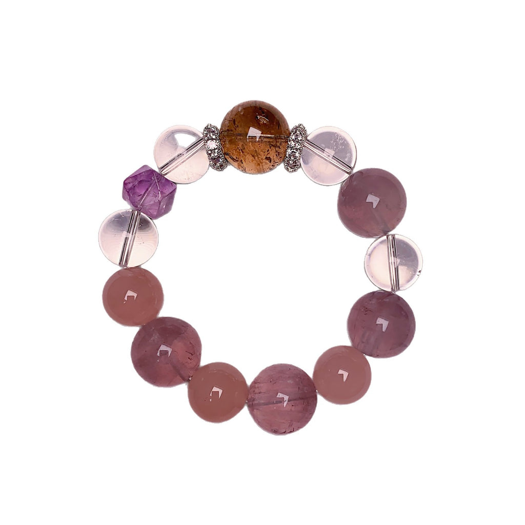 Natural Crystal Multi-Gem Bracelet for Women Original Design Xiaohongshu Hot-Selling Natural Crystal Fashion Bracelet Wholesale