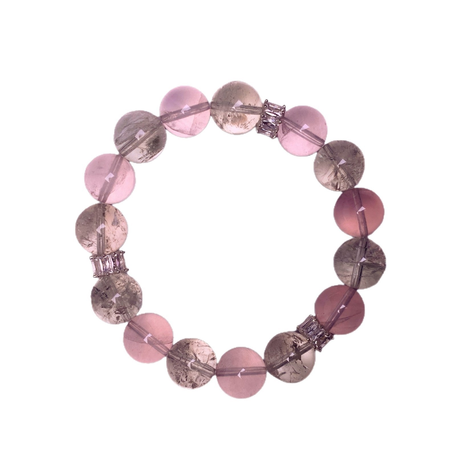 Original Design Natural Starlight Pink Crystal White Crystal Bracelet Bracelet TikTok and Xiaohongshu Hot-Selling Crystal Bracelet