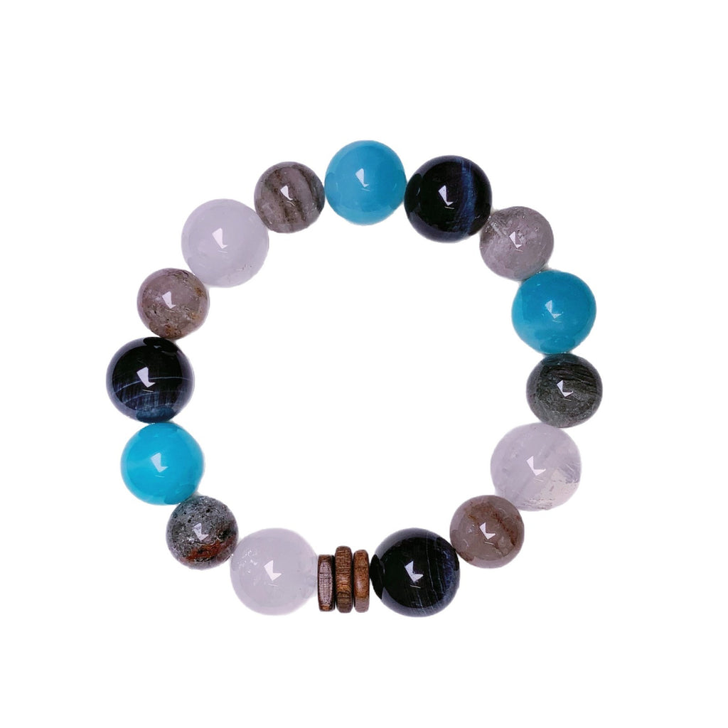 （Most Valuable）Natural White Phantom Aquamarine Light Luxury Fashion Couple Bracelet Original Design New Model Bracelet