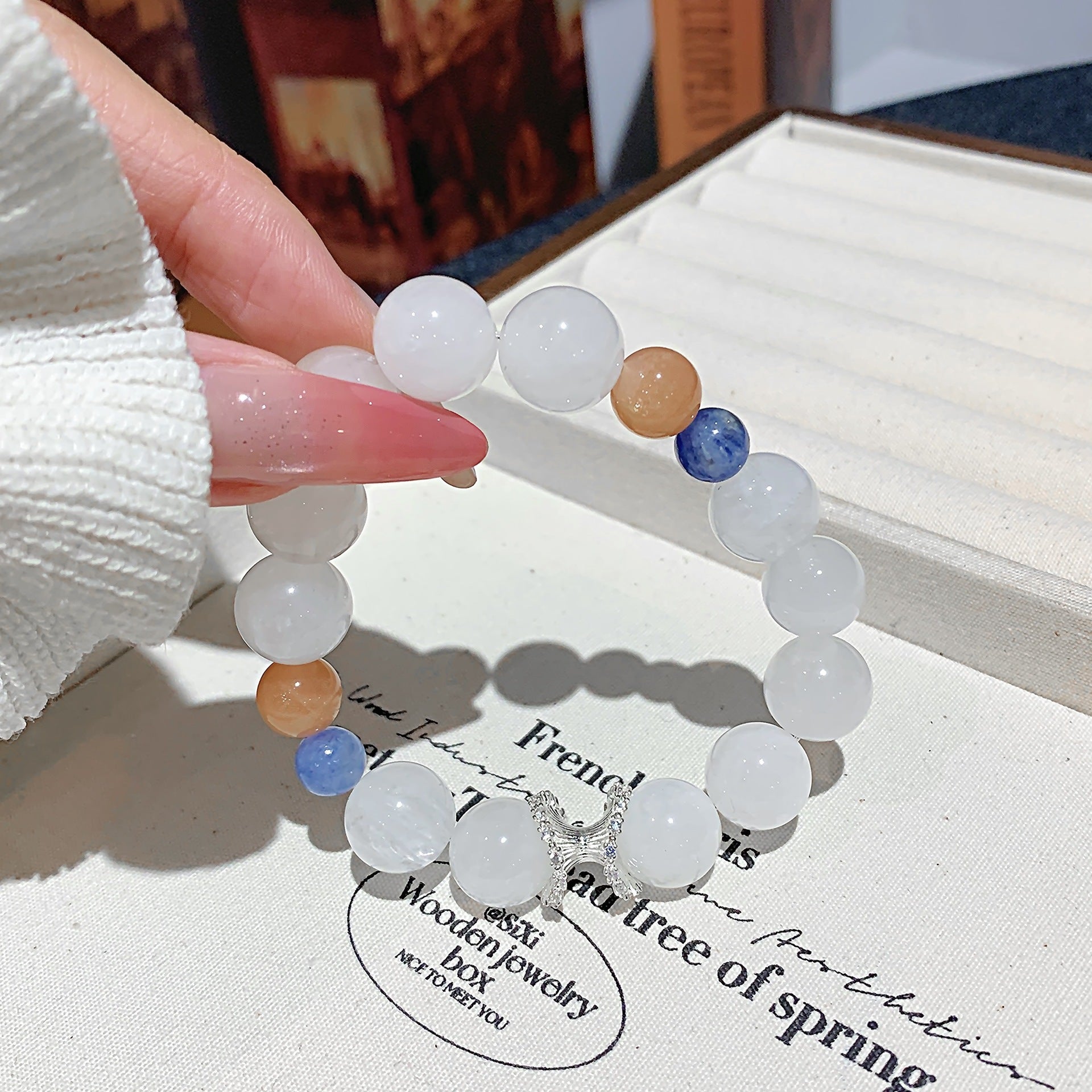 Natural White Phantom Crystal Bracelet Cross-border Hot-Selling Bestsellers diy Jewelry Bracelet Multi-Gemstone Bracelet Crystal Bracelet