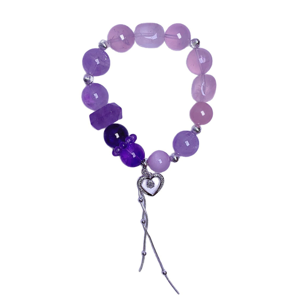 Natural Pink Crystal Bracelet Love Accessories Rose Quartz Jewelry Bracelet Natural Crystal Hot Item Bracelet Jewelry diy