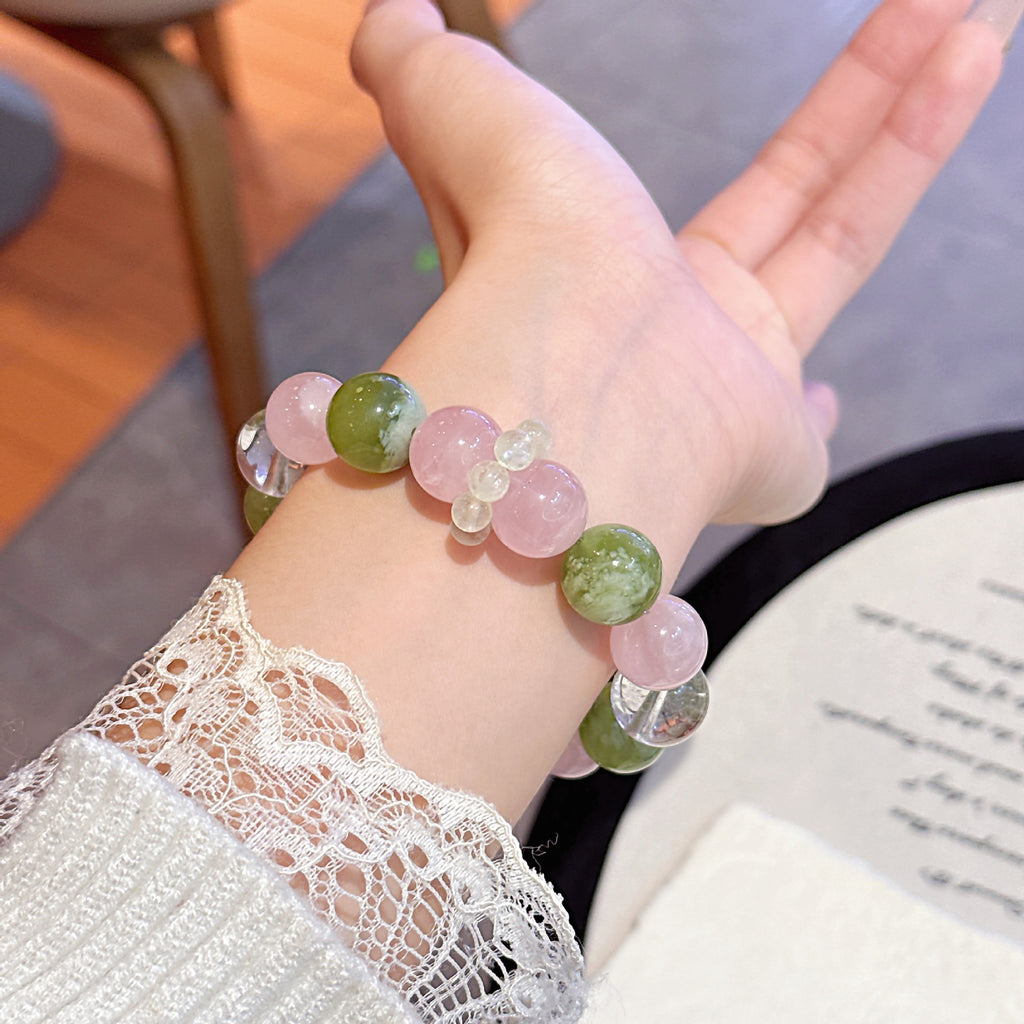 Natural Multi-Gemstone Crystal Bracelet Dopamine Crystal Bracelet Hand Jewelry Original Design Xiuyan Crystal Bracelet