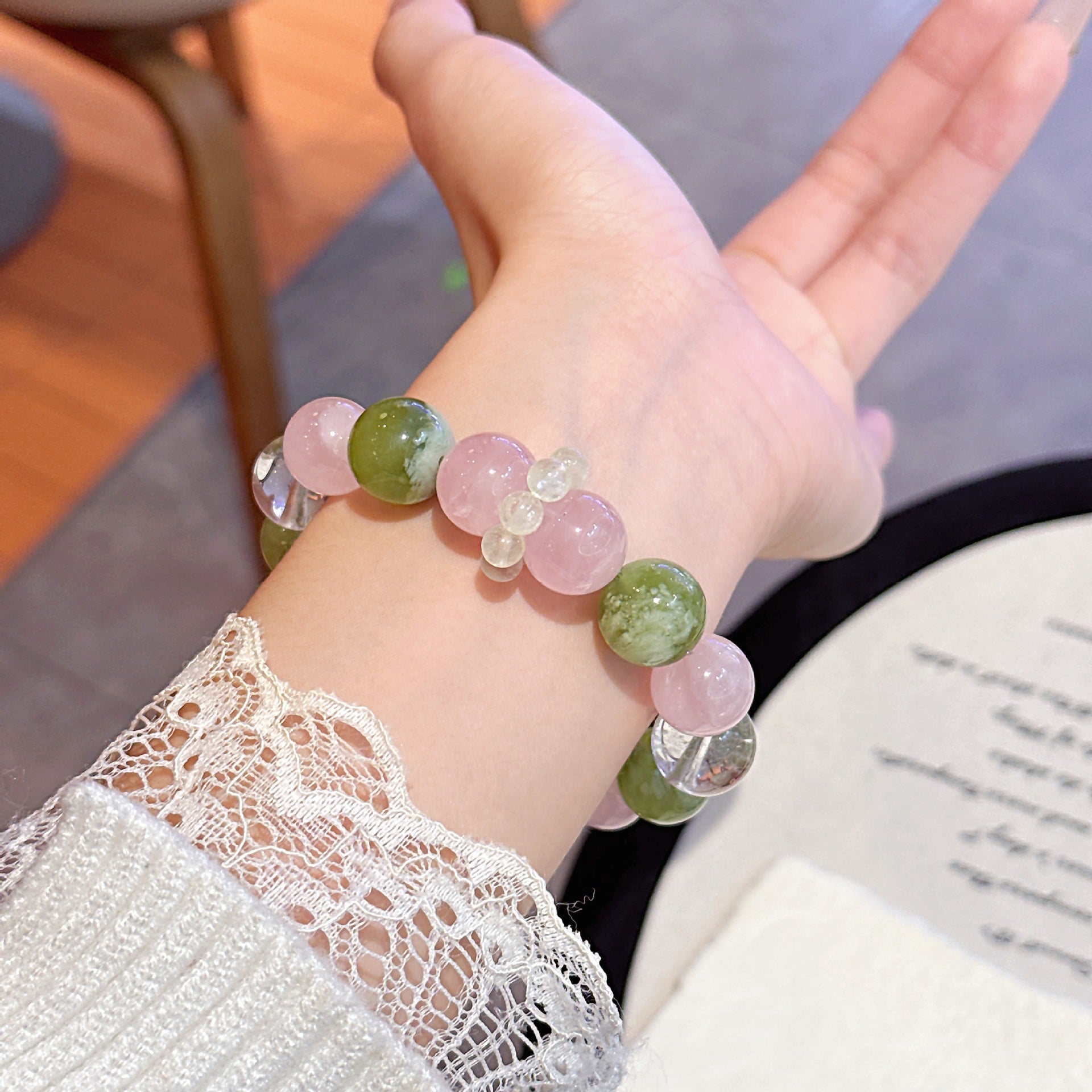 Natural Multi-Gemstone Crystal Bracelet Dopamine Crystal Bracelet Hand Jewelry Original Design Xiuyan Crystal Bracelet
