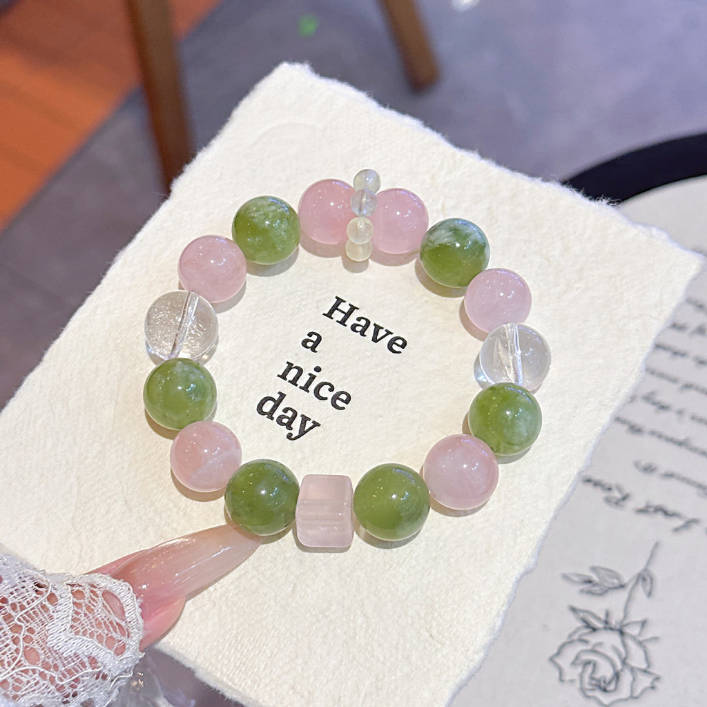 Natural Multi-Gemstone Crystal Bracelet Dopamine Crystal Bracelet Hand Jewelry Original Design Xiuyan Crystal Bracelet