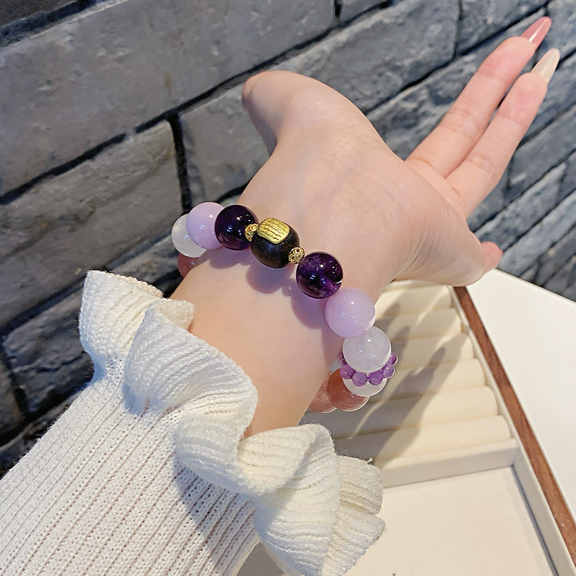 Natural Strawberry Crystal Bracelet Fashion Design Bracelet TikTok Live Supply Hot-Selling Bracelet Wholesale