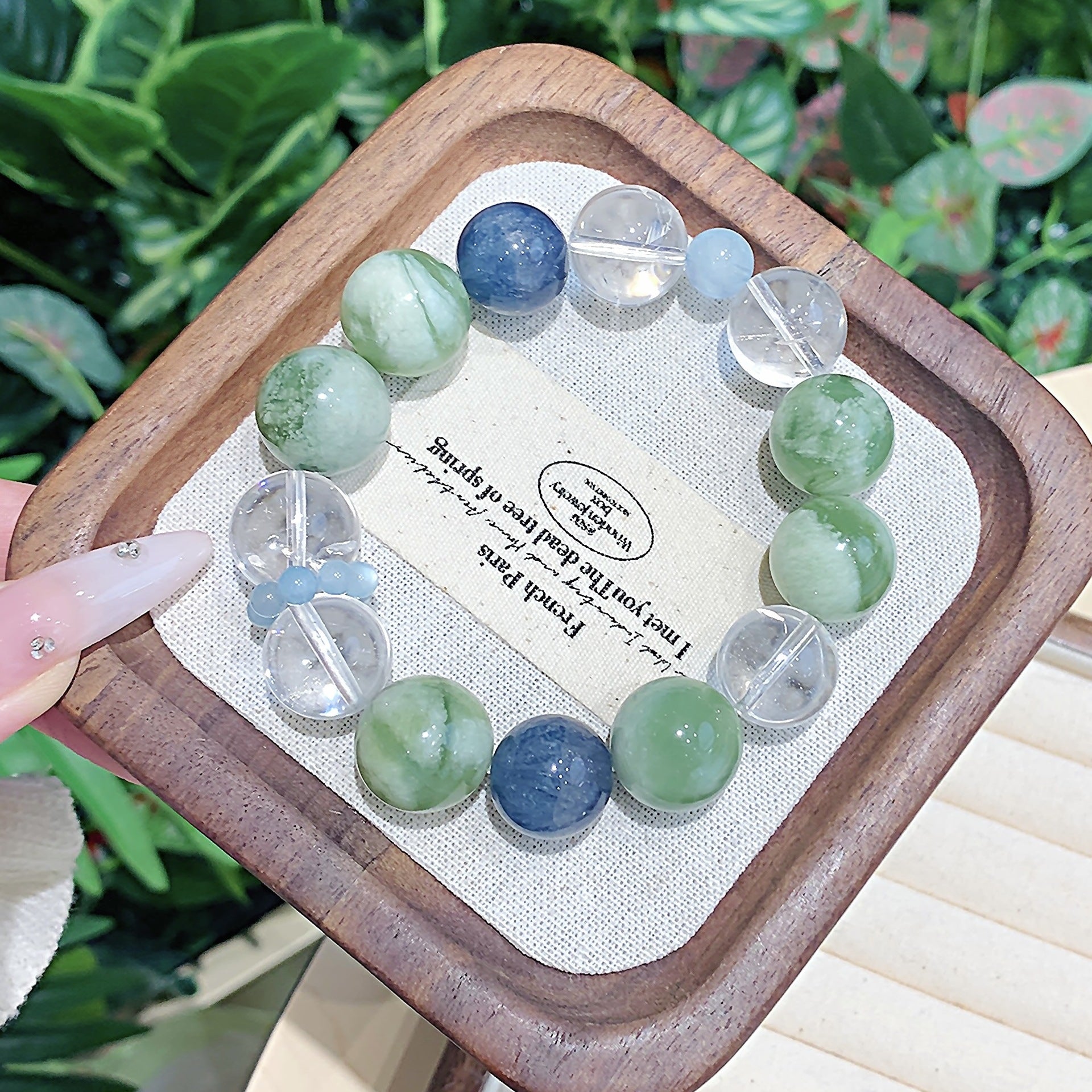 Natural Xiuyan Jade Green Grape Milk Cap Bracelet New Chinese Style Cool Feeling Bracelet for Women Single Loop Original Fashion Accessories Wholesale