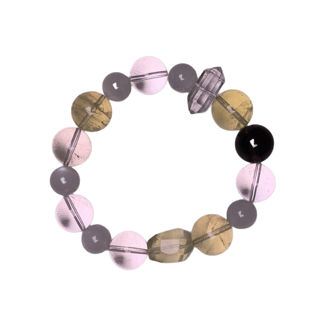 Monet Garden Series Multi-Gem Bracelet Dopamine Rainbow Color Bracelet Luxurious and exquisite high-value lemon crystal bracelet