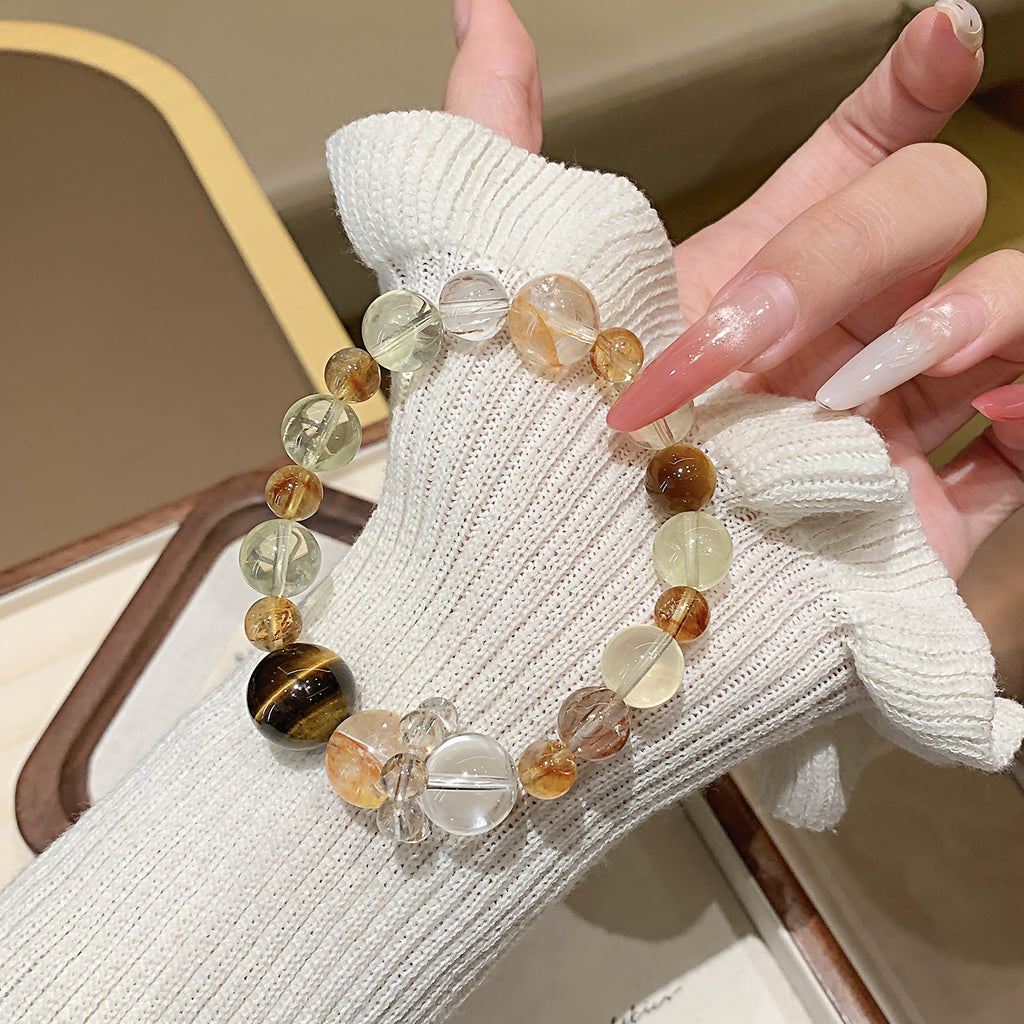 Lemon Crystal Bracelet Natural Crystal Chain Hot-Selling Bracelet Crystal Bracelet for Women with a Sense of Sophistication Wholesale Bracelets