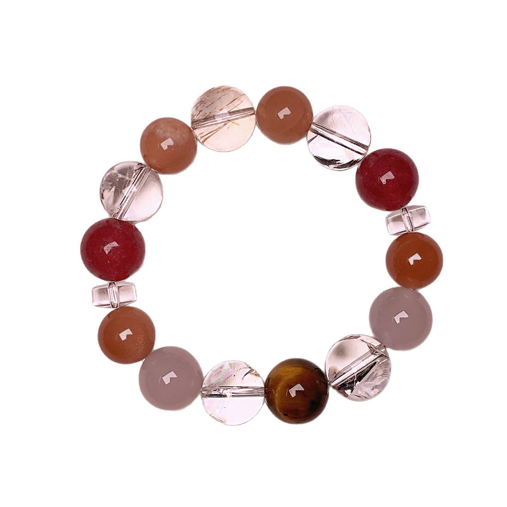 Original Natural Strawberry Crystal Bracelet Duobao Bracelet Simple Design TikTok Live Source Crystal Bracelet Wholesale