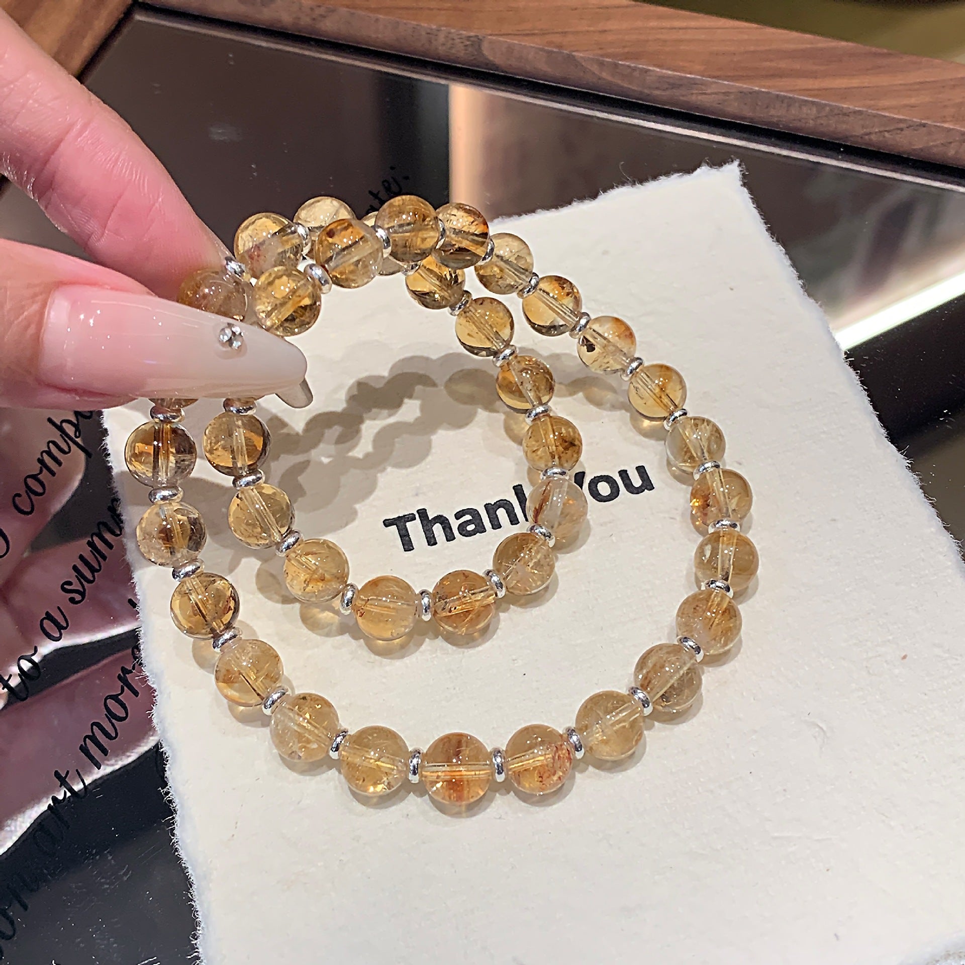 Natural Yellow Crystal Bracelet Gift for Best Friend or Girlfriend Huang Asai Jewelry Accessories Huang Asai Crystal Bracelet