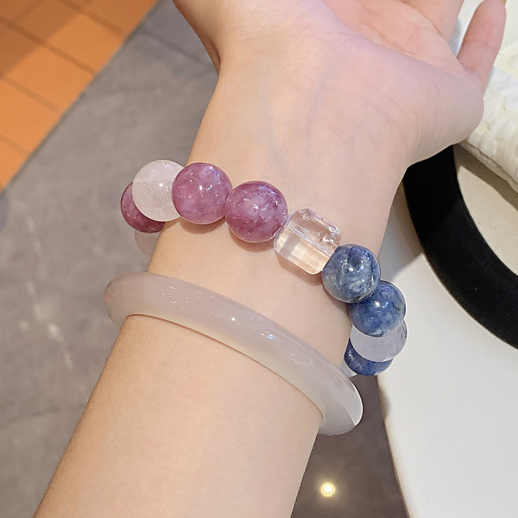 Duobao Crystal Bracelet Autumn High-End New Jewelry Bracelet Original Design Purple Emerald Crystal Bracelet