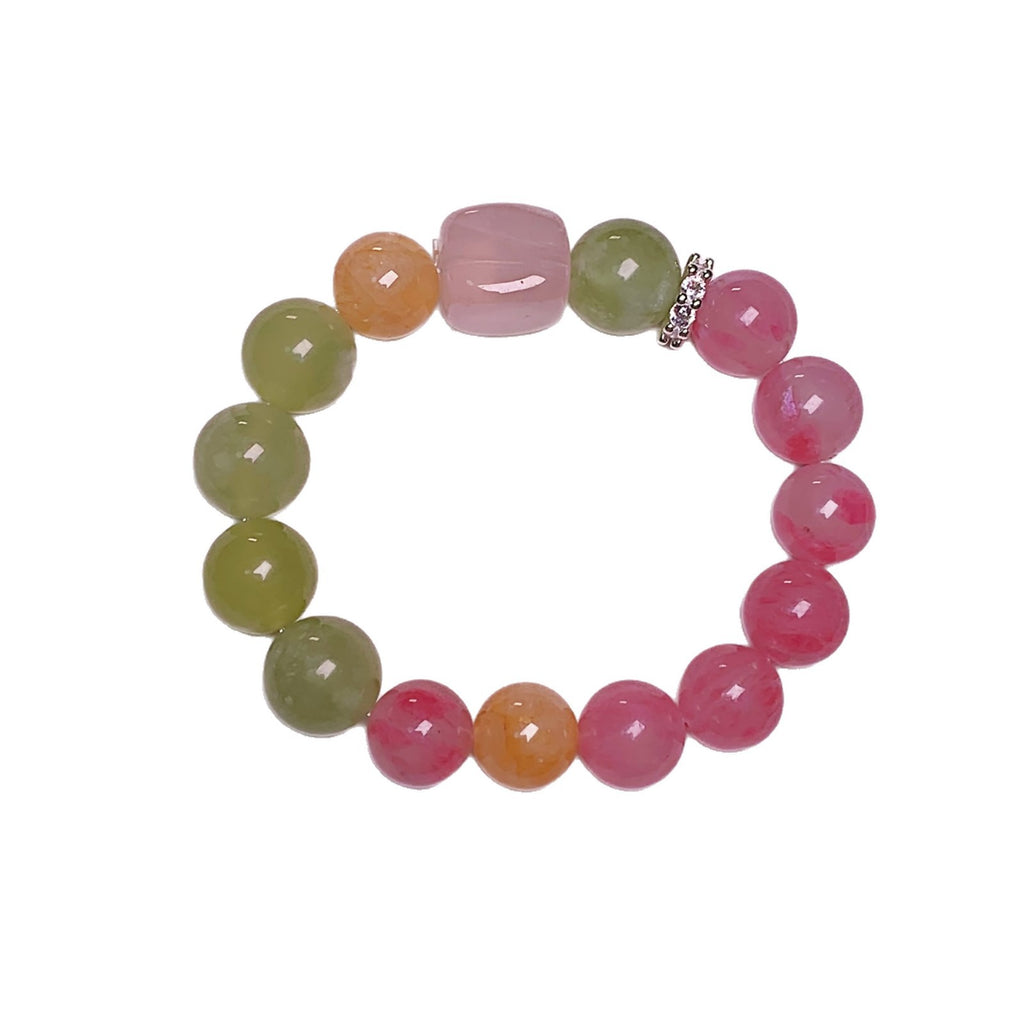 Natural Rose Quartz Crystal Bracelet for Women Fashion Niche Original Design Exquisite Versatile High-end Jewelry