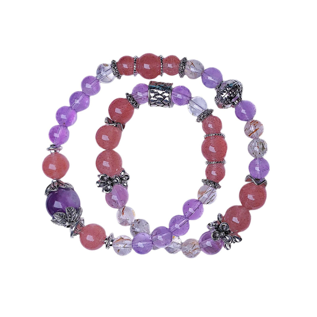 Manufacturer wholesale natural strawberry crystal jewelry DIY Jewelry Accessories Single Circle Bracelet Original Design