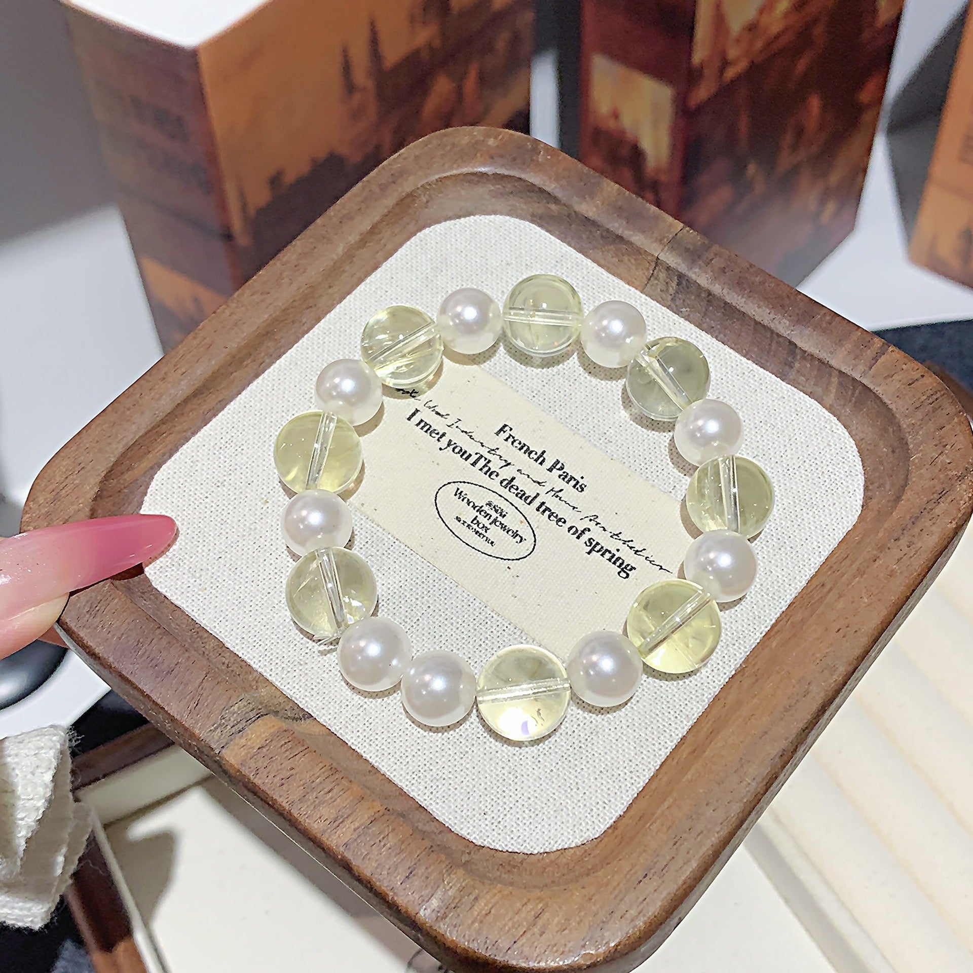 Lemon Crystal Series Natural Lemon Crystal Jewelry Bracelet for Women Versatile High-End Feel Bracelet diy Jewelry Crystal String