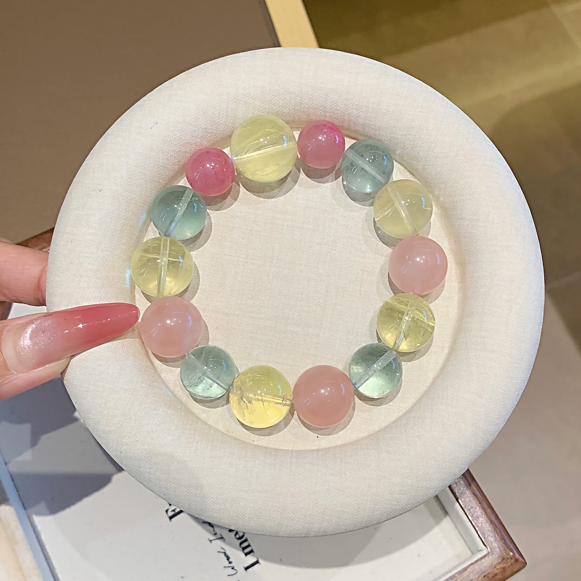 Natural Green Fluorite Crystal Bracelet Hot-Selling Hand Jewelry New Multi-Treasure Jewelry Bracelet Original Design diy Bracelet