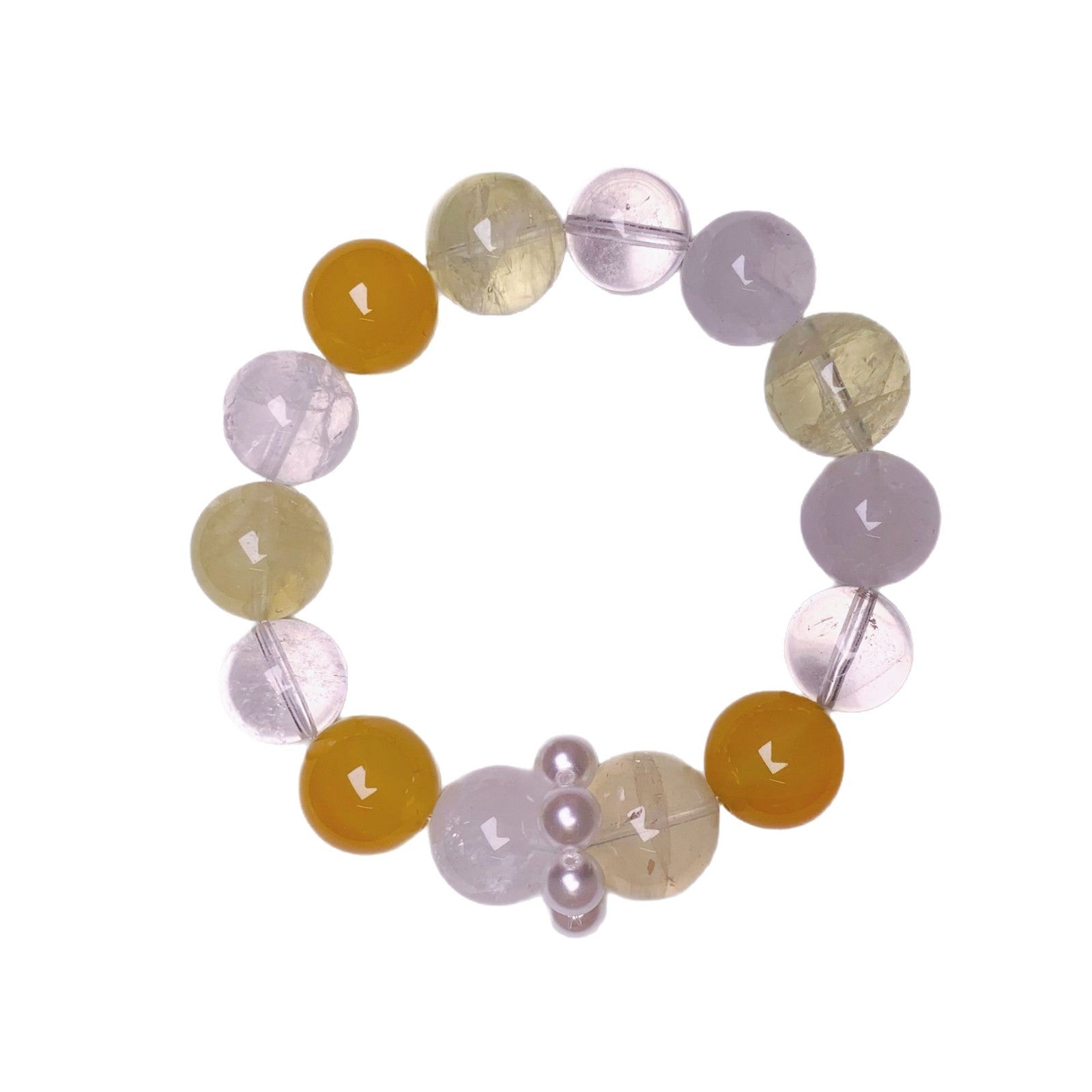 Sea Salt Lemon Original Natural Lemon Crystal Bracelet Fashion Niche Women's Bracelet Chain Yellow Agate Crystal Bracelet