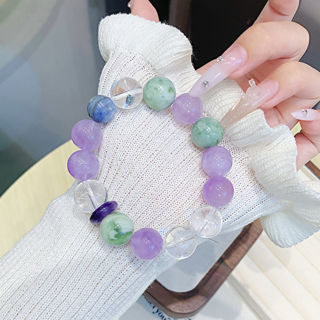 Natural Light Amethyst Bracelet Amethyst DIY Fashion Bracelet Crystal Hand Jewelry Hot-Selling Accessories Wholesale Bracelets