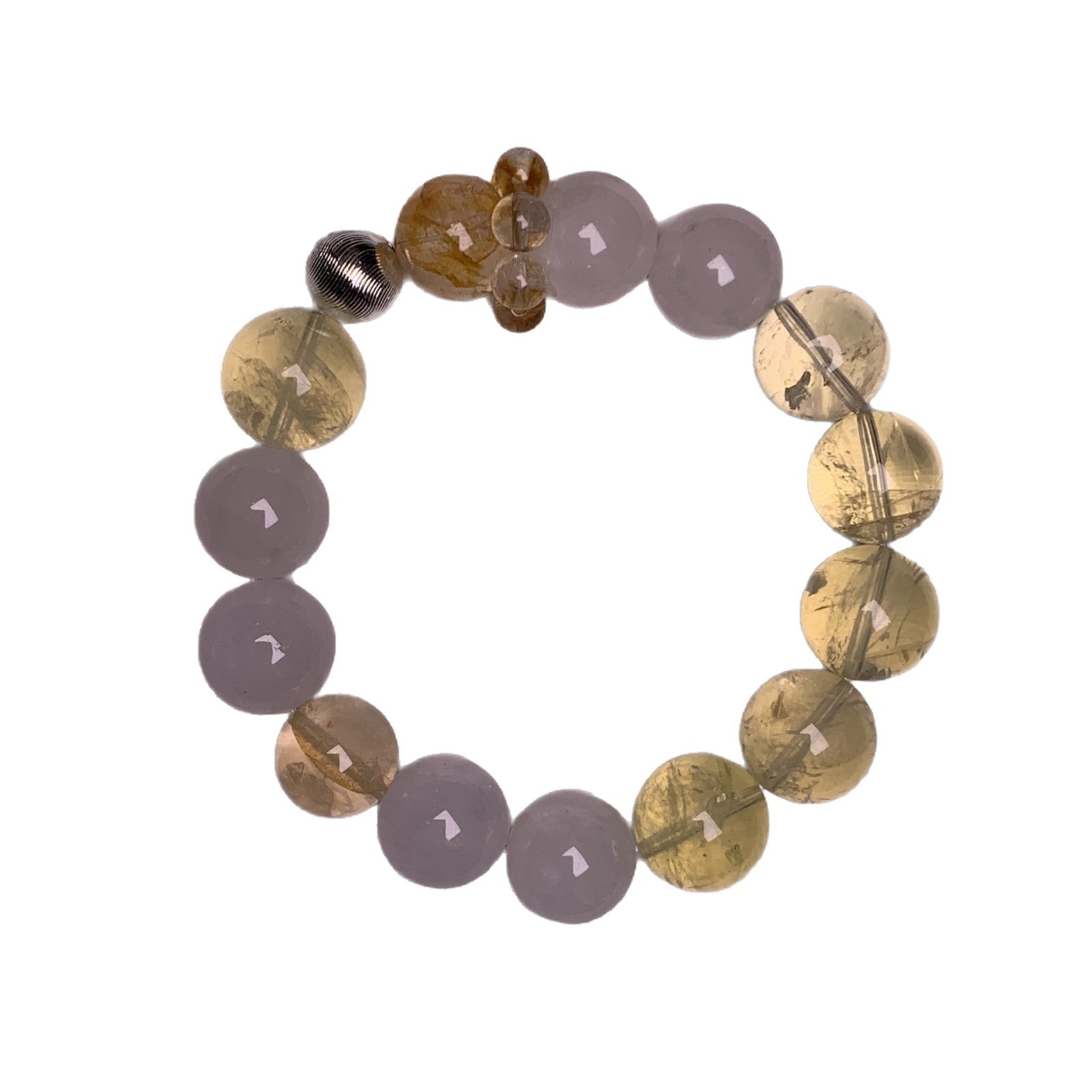 Original Multi-Treasure Natural Lemon Quartz Hand Jewelry String High-end Cool White Moonlight Bracelet Lemon Crystal Bracelet