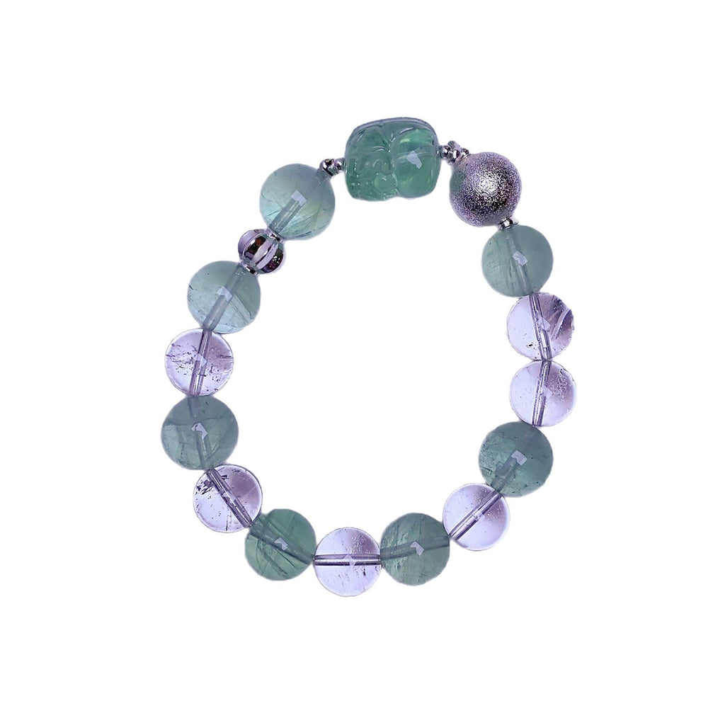 Green Fluorite Bracelet for Women Simple and Versatile Crystal Bracelet Natural Crystal Bracelet Hot Item diy Crystal Jewelry