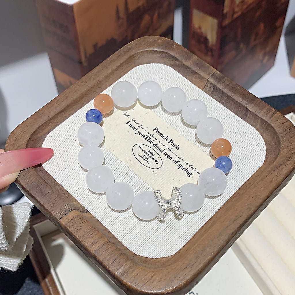 Natural White Phantom Crystal Bracelet Cross-border Hot-Selling Bestsellers diy Jewelry Bracelet Multi-Gemstone Bracelet Crystal Bracelet