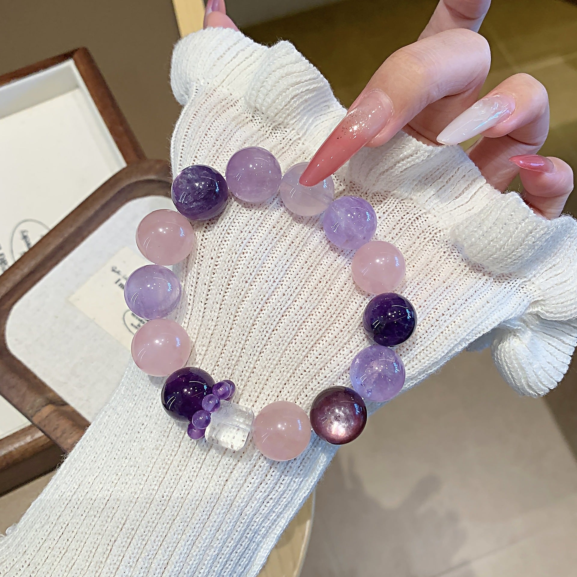 Natural Amethyst Jewelry Bracelet Chain Original Design Hot-Selling Bracelet Jewelry Natural Crystal Multi-Gemstone Bracelet